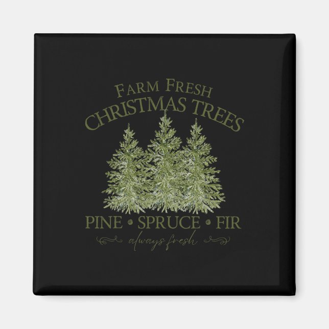 Bauernhof Frische Weihnachtsbaumen Pine Spruce Fri Magnet (Vorne)