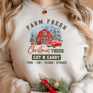 Bauernhof Frische Weihnachtsbaumen T - Shirt