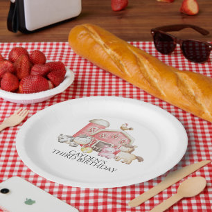 Bauernhof Geburtstag süßes Tier Pappteller