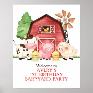 Bauernhof Geburtstag Willkommenspender, Barnyard G Poster