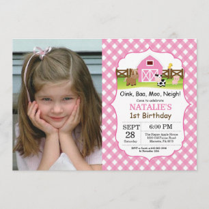 Bauernhof-Geburtstags-Einladungbarnyard-Party Einladung