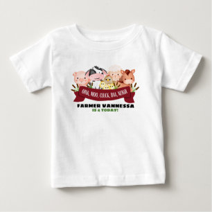 Bauernhof-Geburtstags-T-Shirt Baby T-shirt