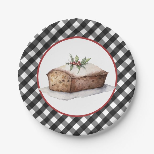 Bauernhof Gingham Holiday Bakery Paper Plate Pappteller (Vorderseite)