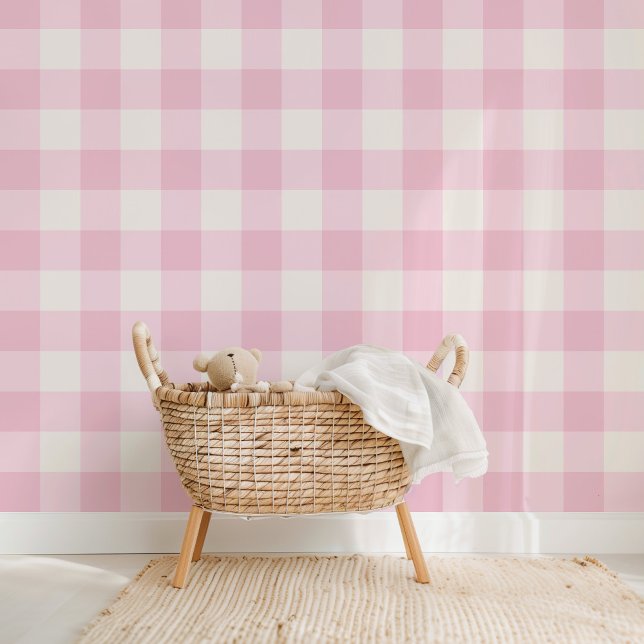 Bauernhof Gingham Hübsch Pink Tapete (Von Creator hochgeladen)