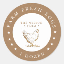 Bauernhof Goldsterne Ei Karton Sticker