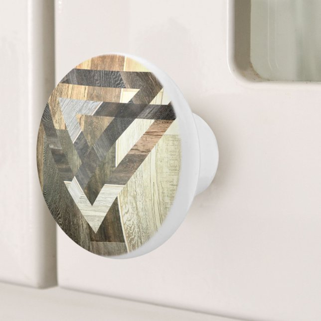 Bauernhof Grau Bartholz Muster Western Land Keramikknauf (Farmhouse Grey Barn Wood Pattern Western Country Ceramic Knob)