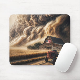 Bauernhof im Mittleren Westen in einem Stausturm Mousepad