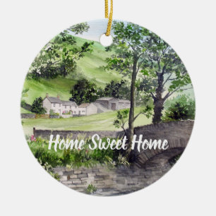 Bauernhof in der Nähe von Thirlmere, Lake District Keramikornament