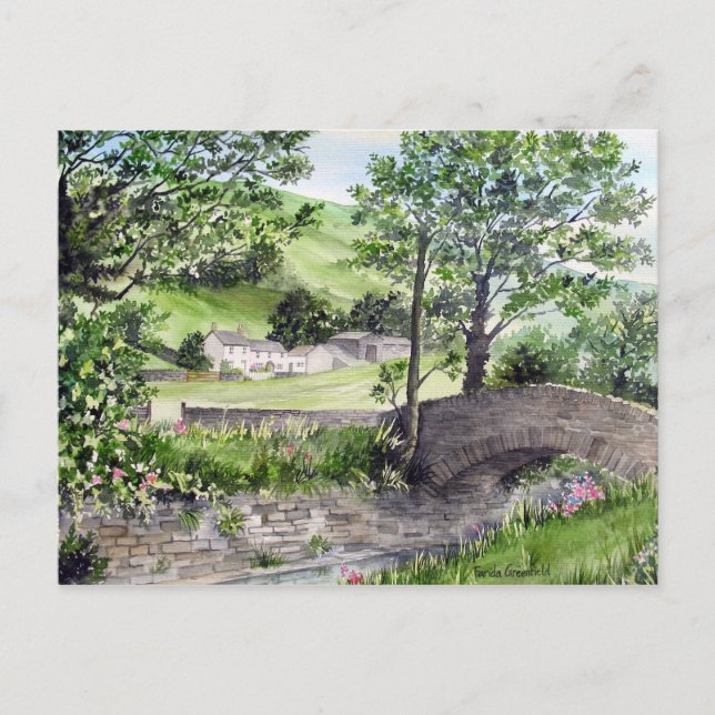 Bauernhof in der Nähe von Thirlmere, Lake District Postkarte (Vorderseite)