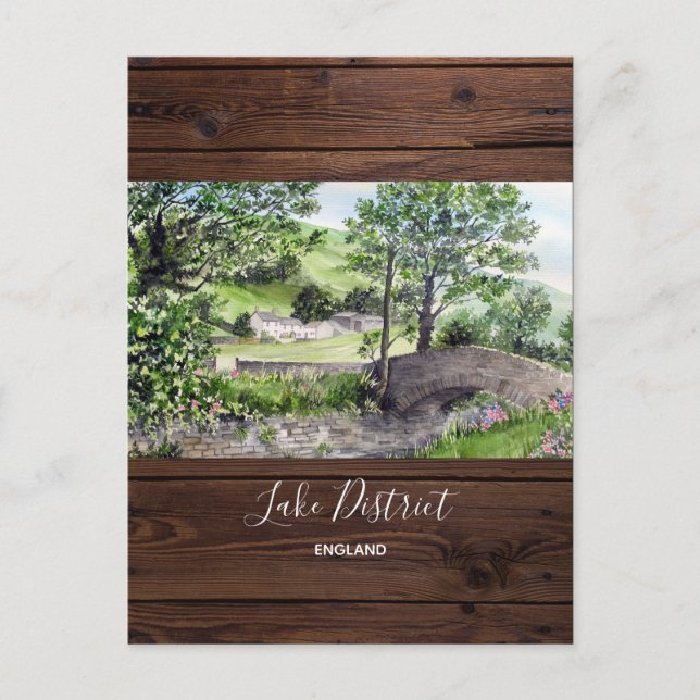 Bauernhof in der Nähe von Thirlmere, Lake District Postkarte (Vorderseite)