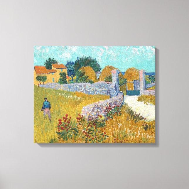 Bauernhof in der Provence | Vincent van Gogh Leinwanddruck (Vorderseite)