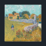 Bauernhof in der Provence | Vincent Van Gogh Magnet<br><div class="desc">Bauernhaus in Provence (1888) von dem niederländischen Postimpressionisten Vincent Van Gogh. Originelles Kunstwerk ist ein Ölgemälde auf der Leinwand,  das in lebhaften goldenen Gelben und Aqua-Blautönen gemalt wird.

Verwenden Sie die Entwurfstools,  um einen benutzerdefinierten Text hinzuzufügen oder das Bild zu personalisieren.</div>