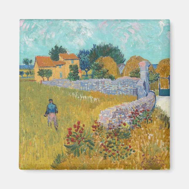 Bauernhof in der Provence | Vincent Van Gogh Magnet (Vorne)