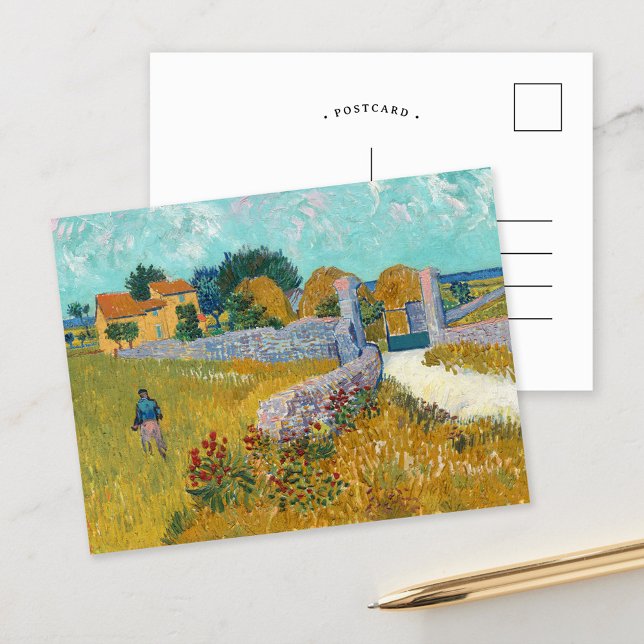 Bauernhof in der Provence | Vincent van Gogh Postkarte (Von Creator hochgeladen)