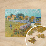 Bauernhof in der Provence | Vincent Van Gogh Puzzle<br><div class="desc">Bauernhaus in Provence (1888) von dem niederländischen Postimpressionisten Vincent Van Gogh. Originelles Kunstwerk ist ein Ölgemälde auf der Leinwand,  das in lebhaften goldenen Gelben und Aqua-Blautönen gemalt wird.

Verwenden Sie die Entwurfstools,  um einen benutzerdefinierten Text hinzuzufügen oder das Bild zu personalisieren.</div>