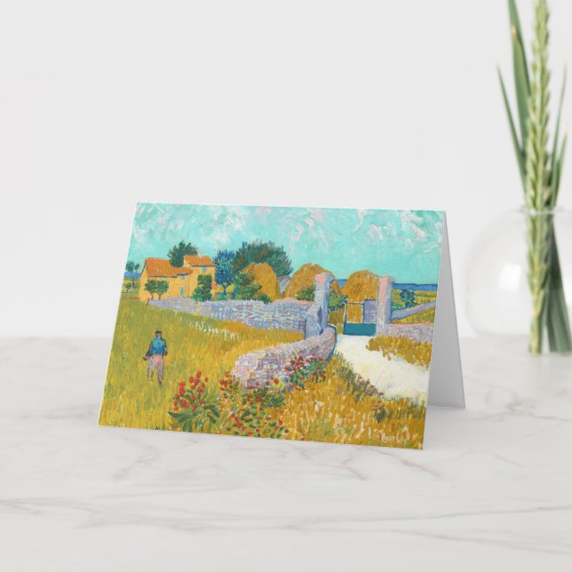 Bauernhof in der Provence von van Gogh: Leere Karte (Vorderseite)