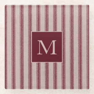 Bauernhof Kichererbse Land Mit Monogramm Glasuntersetzer