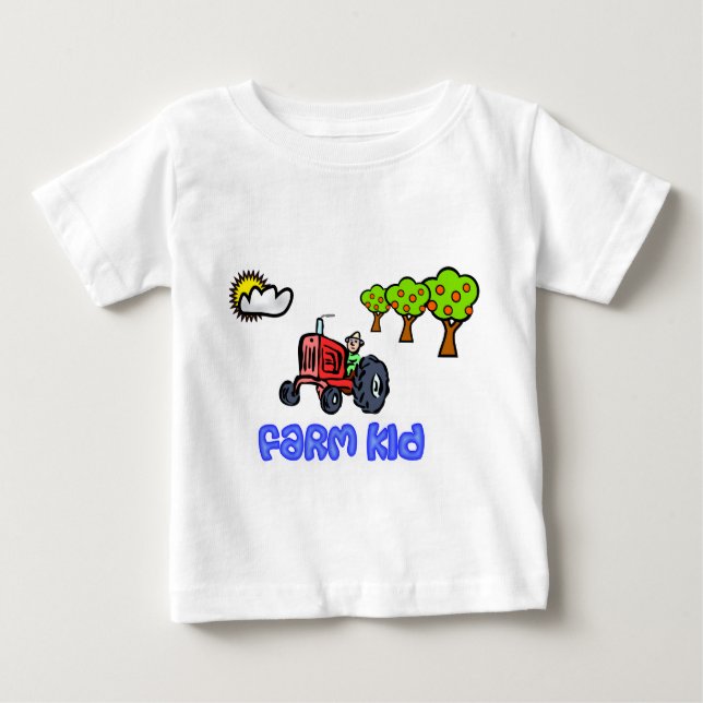 Bauernhof-Kindertraktor-Shirt Baby T-shirt (Vorderseite)