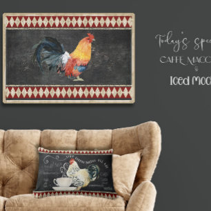 Bauernhof Küche Rooster Red Gold Black Decoupage Seidenpapier