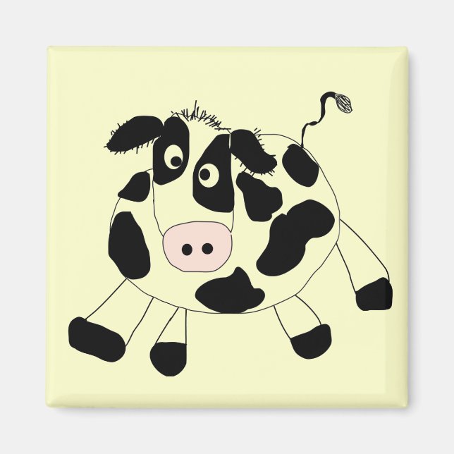 Bauernhof-Kuh-T-Shirts und Geschenke Magnet (Vorne)