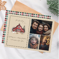 Bauernhof Land Weihnachten Drei Foto