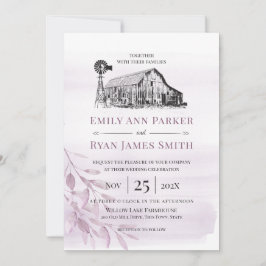 Bauernhof Landhausskizze Einladung