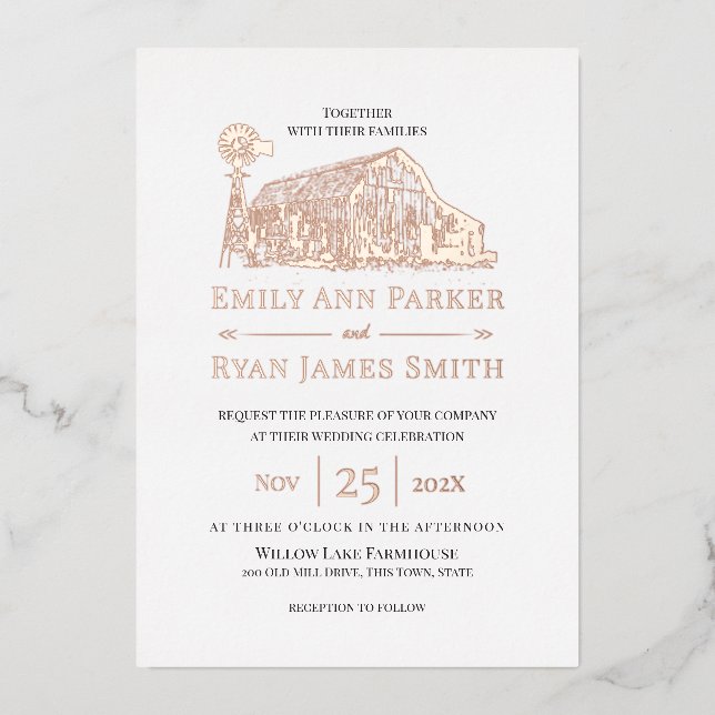 Bauernhof Landstall Folieneinladung (Vorderseite)