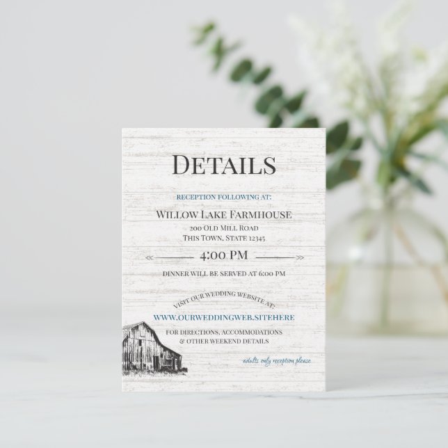 Bauernhof Landstall Sketch Details Info Enclosu Begleitkarte (Stehend Vorderseite)