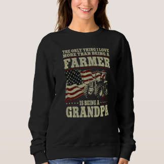 Bauernhof Landwirt Opa Vintage Traktor Amerikanisc Sweatshirt