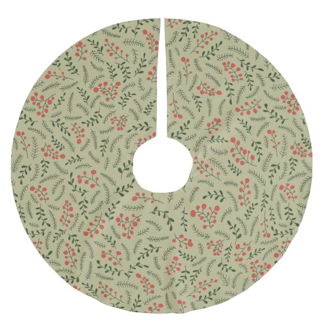 Bauernhof Laubwaldstruktur Polyester Weihnachtsbaumdecke (Vorderseite)