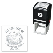 Bauernhof-Logo-Stempel Linienstil Henne Wildblume