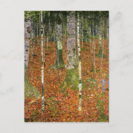 Bauernhof mit Birkenbäumen Postkarte