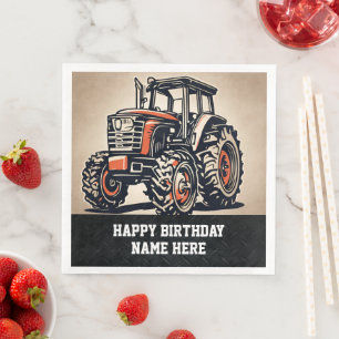 Bauernhof Name Alles Gute zum Geburtstag Traktor B Serviette