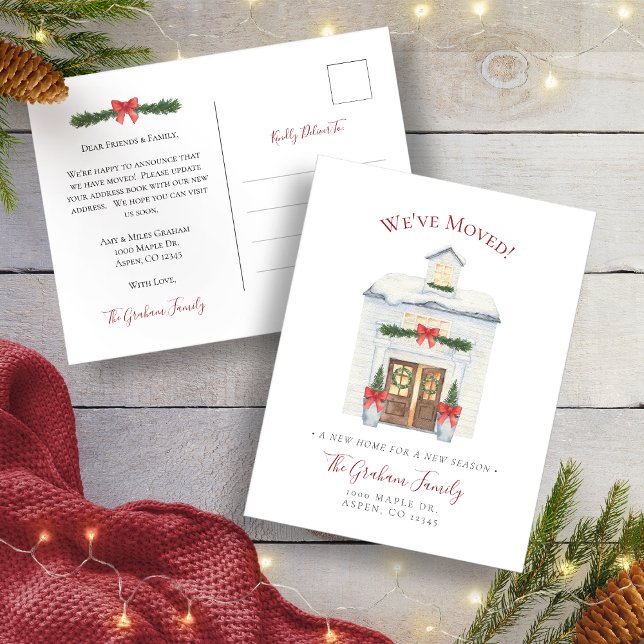 Bauernhof Neue Zuhause Wir haben die Postkarte ver (Farmhouse New Home We've Moved Postcard
)