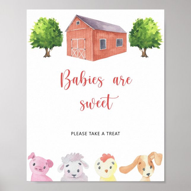 Bauernhof - Nimm eine süße Poster (Vorne)