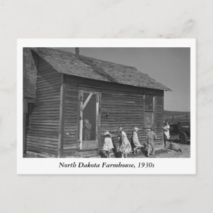 Bauernhof North Dakota, 1930er Postkarte