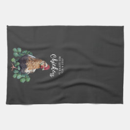 Bauernhof | Nur ein Mädchen, das ihre Hühner Liebe Geschirrtuch