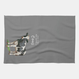 Bauernhof | Nur ein Mädchen, das ihre Kühe Liebe Geschirrtuch