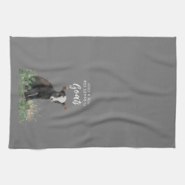 Bauernhof | Nur ein Mädchen, das ihre Ziegen Liebe Geschirrtuch