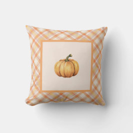 Bauernhof Orange Pumpkin Pastell Kariert Herbst Kissen