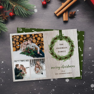 Bauernhof Pine Wreath Frohe Weihnachten 3 Foto