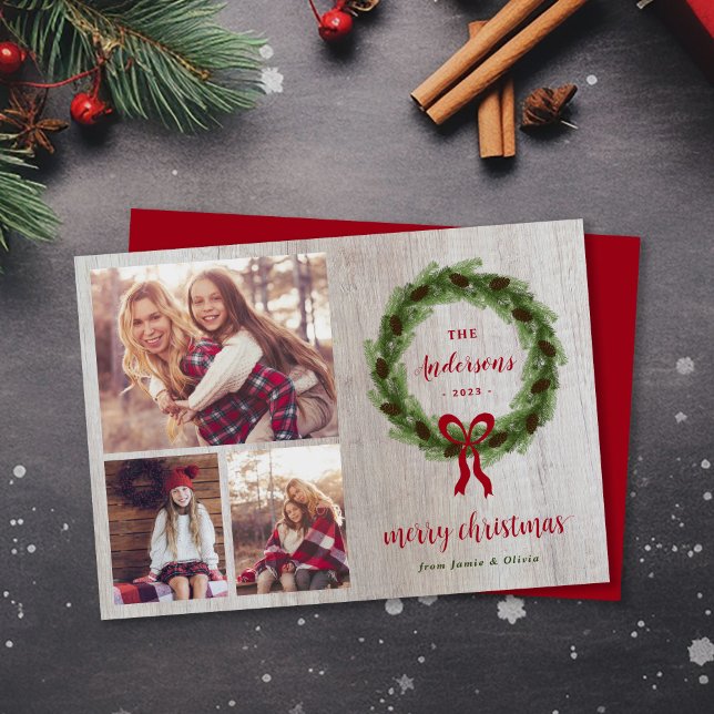 Bauernhof Pine Wreath Frohe Weihnachten 3 Foto (Von Creator hochgeladen)