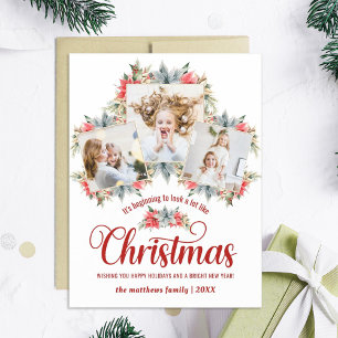 Bauernhof Poinsettia 3 Fotocollage Magnetkarte Magneteinladung