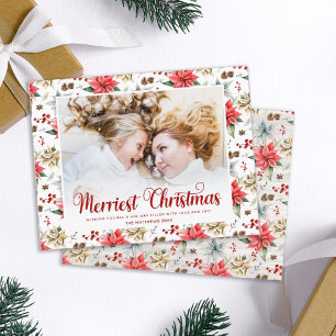 Bauernhof Poinsettia Frohe Weihnachten mit Foto