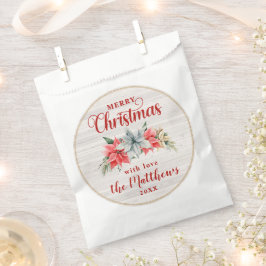 Bauernhof Poinsettia Rustic Frohe Weihnachtswald Geschenktütchen