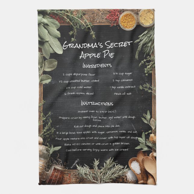 Bauernhof Rezept Halbpension Grenze Geschirrtuch (Vertikal)