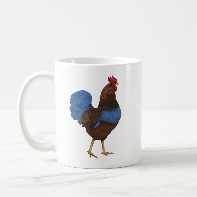Bauernhof Rooster-Malerei Kaffeetasse (Links)