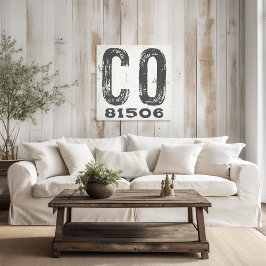 Bauernhof Rustikaler Staat Zip Code Colorado Leinwanddruck