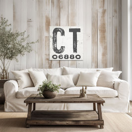 Bauernhof Rustikaler Staat Zip Code Connecticut Leinwanddruck