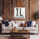 Bauernhof Rustikaler Staat Zip Code Illinois Leinwanddruck<br><div class="desc">Dieses rustikale Schild ist eine einfache Möglichkeit,  Ihre Liebe für Zuhause anzuzeigen. Die Postleitzahl kann mit jeder beliebigen Postleitzahl im Staat personalisiert werden. Macht ein großartiges Geschenk. Erstellt von der einfachen Farmhouse Press.</div>